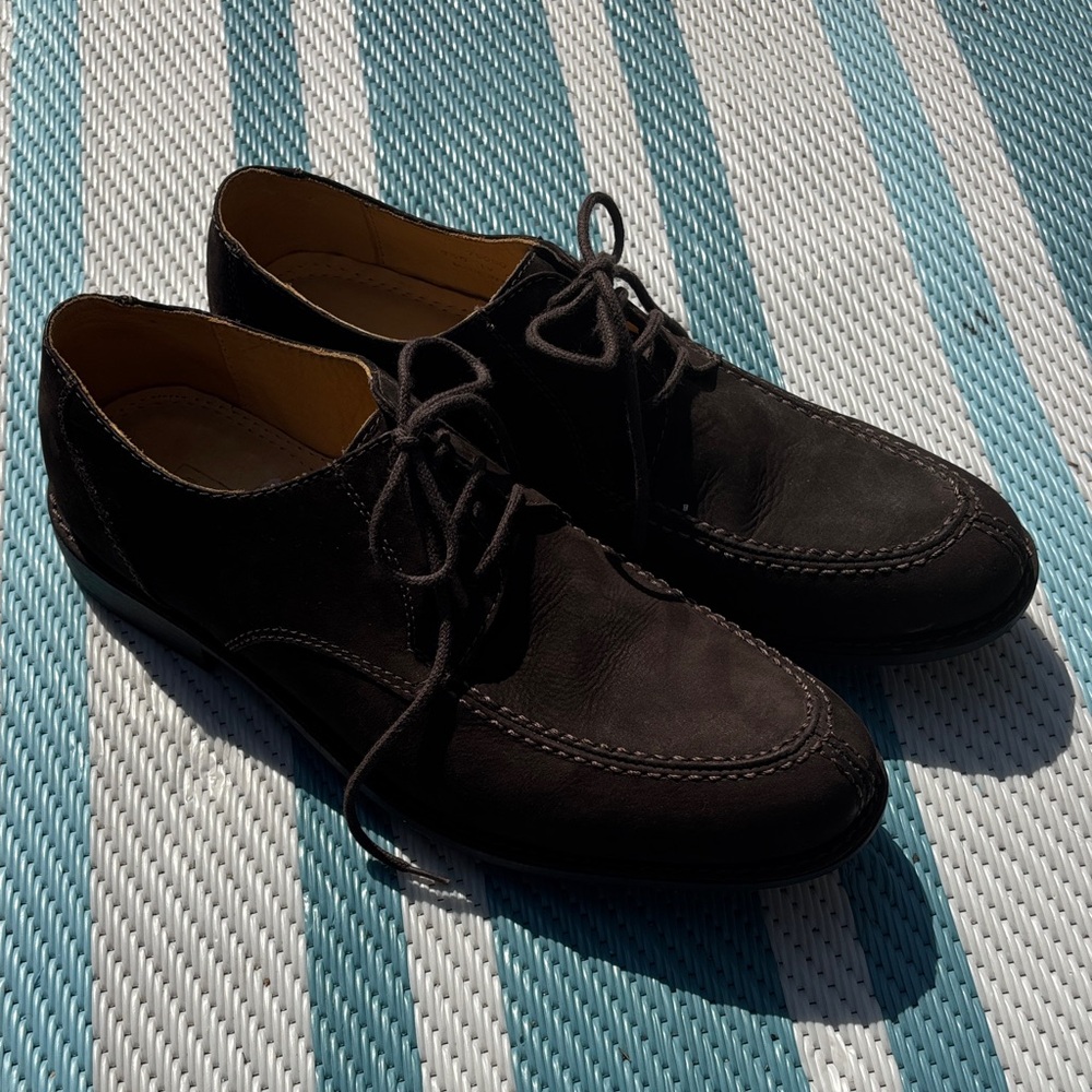 Sandro Dark Brown Leather Oxfords